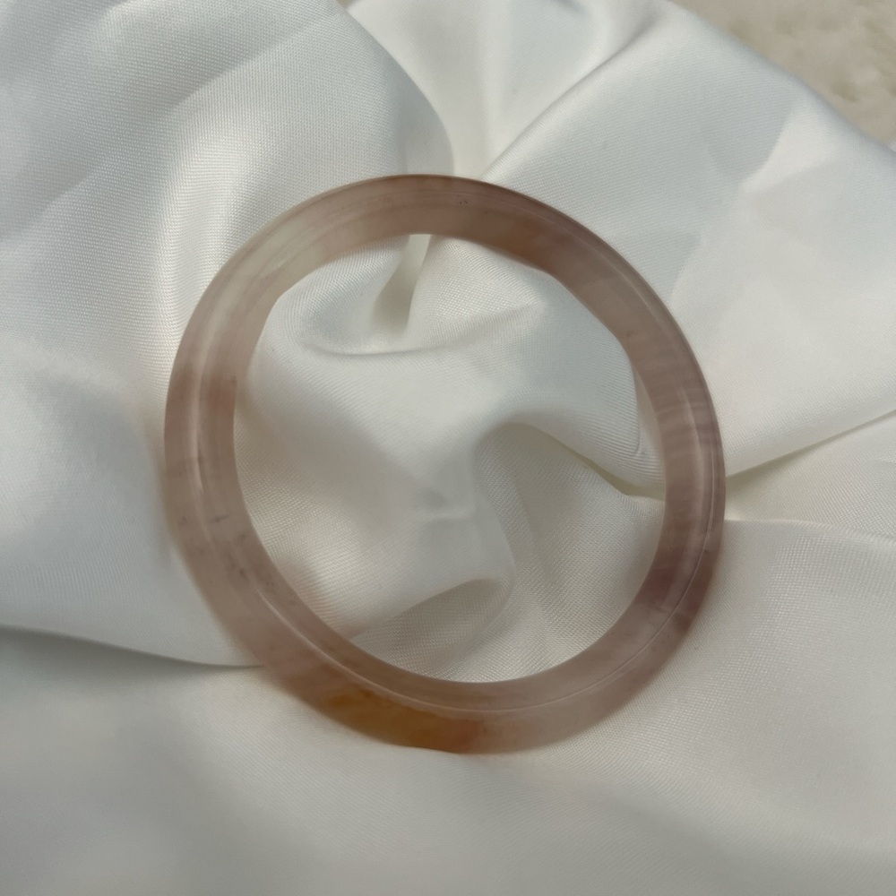 // 56.5mm Natural Jade Bangle - New/Unworn